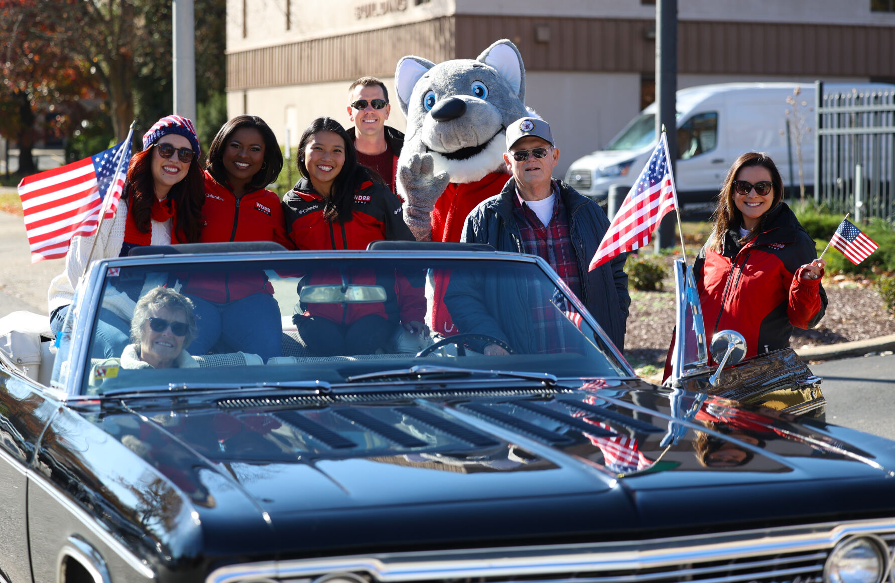 WDRB cars before Veterans Day Parade.JPG